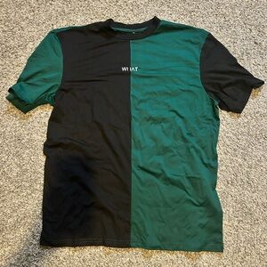 Two-Tone Black and Green Men's Shirt